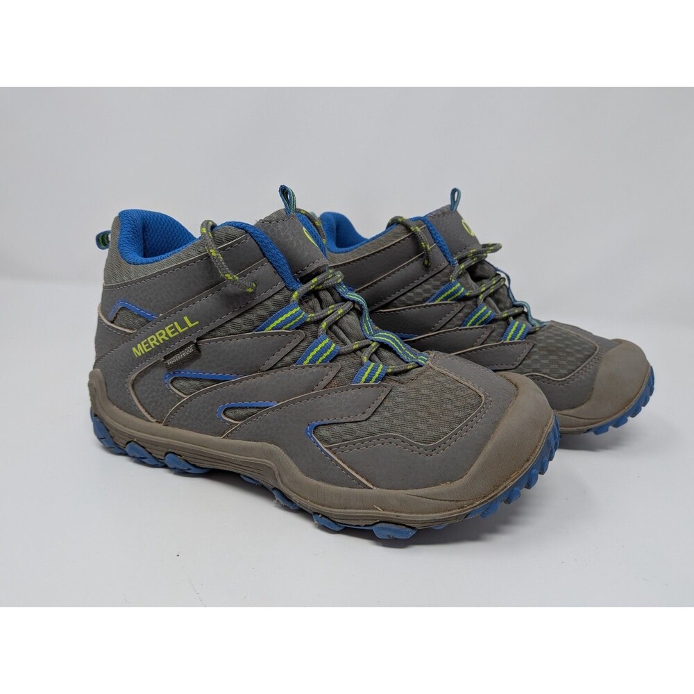Merrell Kids Chameleon Mid Waterproof Hiking Boot Sz 2.5 Gray Blue Gorpcore